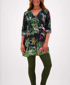 Lula Life Clothing Jungle Tunic | Black | LL57