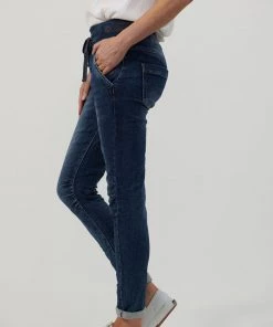 Italian Star Tie Waist Denim Jogger | IS18 Clothing