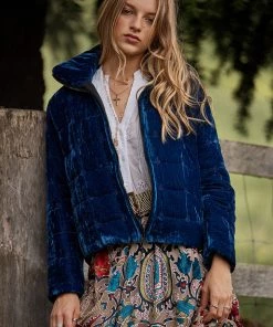 Rubyyaya Clothing Kazan Puffer Jacket | Royal Blue | Ry30