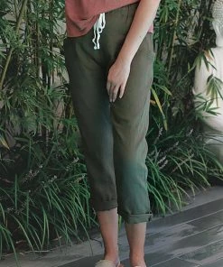 Silence & Noise Linen Pocket Pants | Khaki | SN10