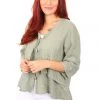 Jenny Jazz Capri Linen Jacket | Khaki | JJ13 Jackets/Coats