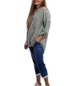 The Italian Cartel Krista Top | Khaki | IC18 Clothing