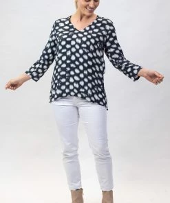 Olive Et Julie V Neck Long Sleeve Top - OJ5