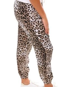 Wednesday Lulu Clothing Silky Leopard Pants | White | WL23