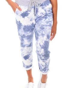 The Italian Cartel Briana Tie Dye Pants | Light Denim | IC23
