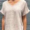 So French So Chic Linen Art Top | Nude | SF1