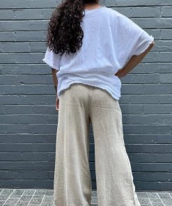 Cindy G Linen Draw String Pants | Natural | CG20 Clothing