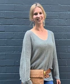 Cindy G Long Sleeve Knit | Sage | CG12