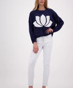 Rubyyaya Knitwear/Jumpers Lotus Jumper | Navy | RY31