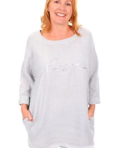 Cest Parfait Love Me Do Top - Grey - CP4