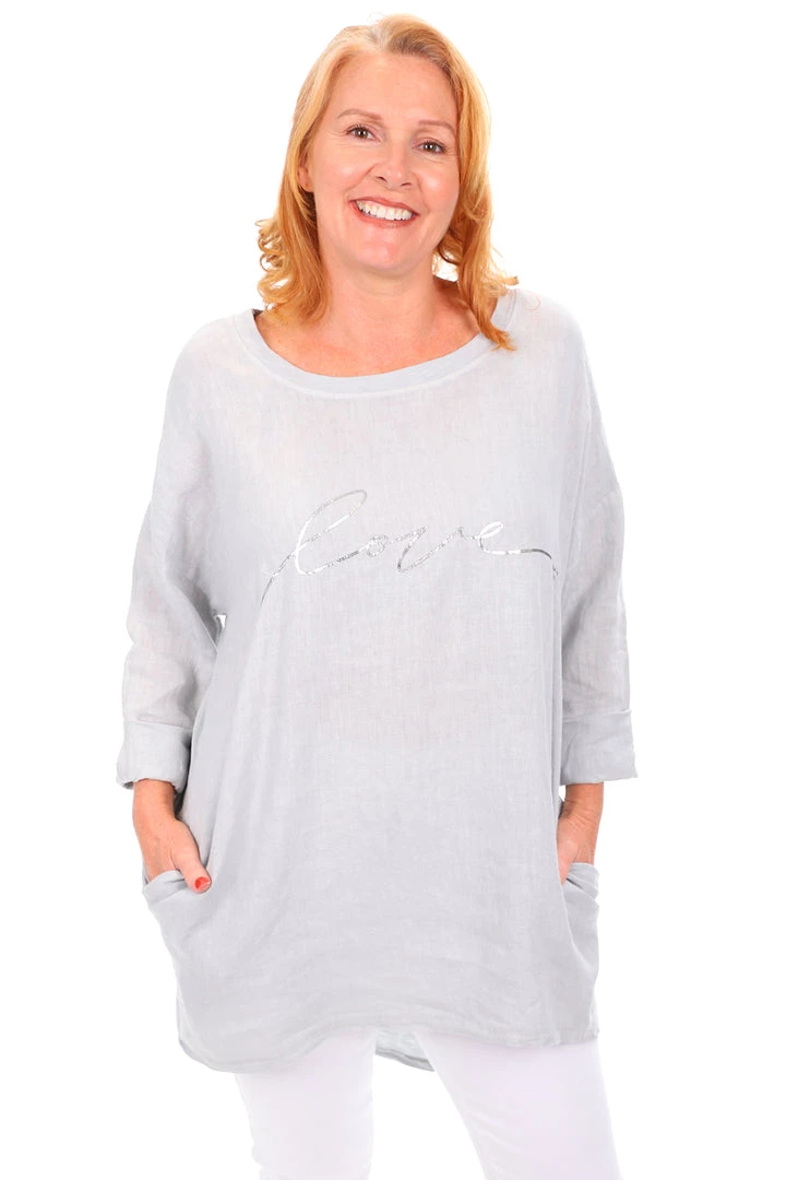 Cest Parfait Love Me Do Top - Grey - CP4 1 Cest Parfait Love Me Do Top - Grey - CP4