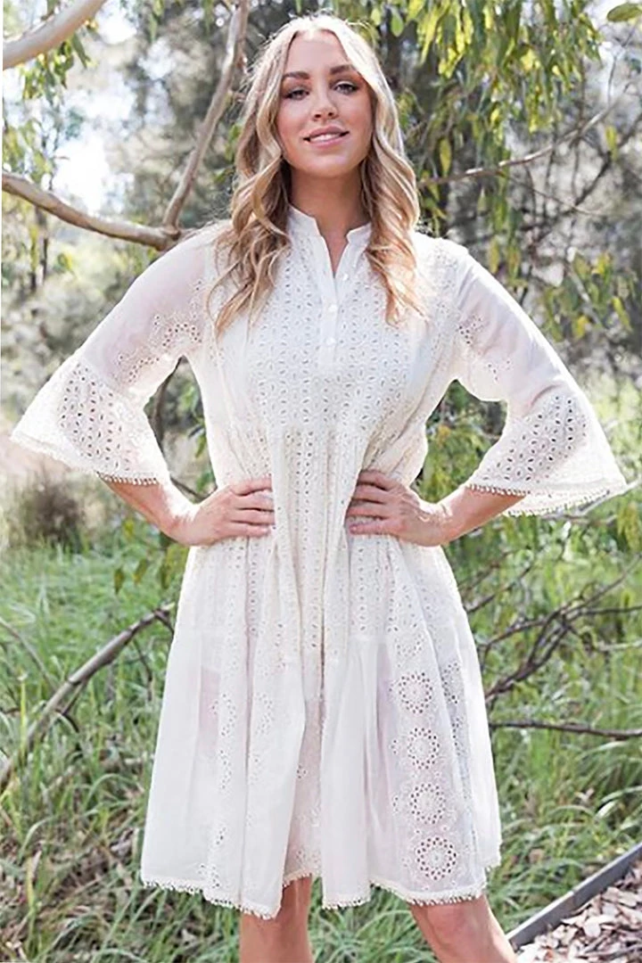 Samsaara Luna Lush Dress | Cream | S15 1 Samsaara Luna Lush Dress | Cream | S15