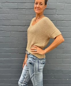 Cindy G Lurex Jumper | GOLD | CG18 Tops