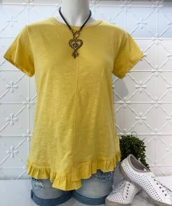 Maglia Cotton Frill Top - Honey - MAG8 Clothing 6 Maglia Cotton Frill Top - Honey - MAG8 Clothing
