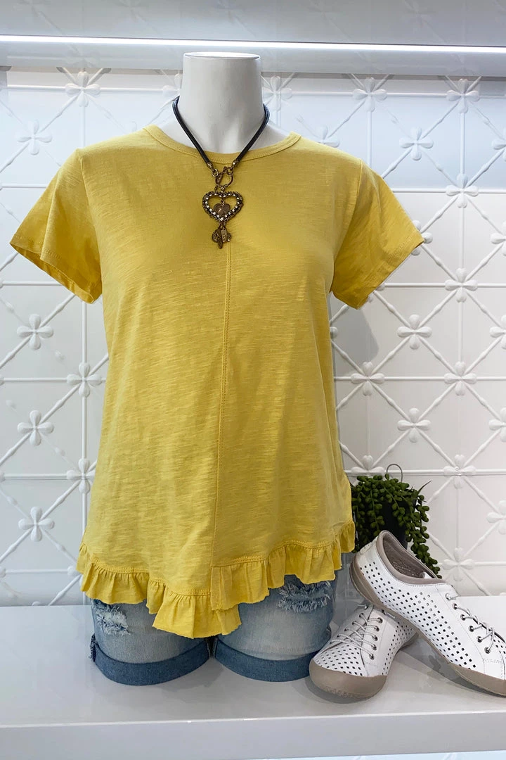 Maglia Cotton Frill Top - Honey - MAG8 Clothing 3 Maglia Cotton Frill Top - Honey - MAG8 Clothing