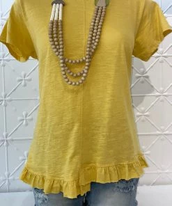 Maglia Cotton Frill Top - Honey - MAG8 Clothing 7 Maglia Cotton Frill Top - Honey - MAG8 Clothing