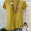 Maglia Cotton Frill Top - Honey - MAG8 Clothing