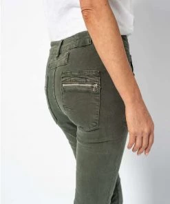 Italian Star Classic Button Jeans | Military | IS10