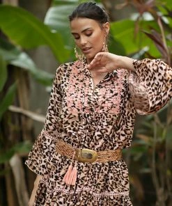 Miss June Woven Leather Belt - Gold - M82 Belts