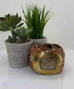 Miss June Leather Plait BoHo Belt | Taupe | M69 Accessories