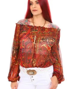 Miss June Osmose Top | Burgundy | M2 Tops