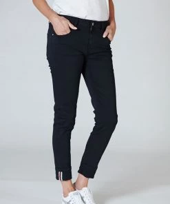 Italian Star Polo Ankle Detail Jeans | Black | IS15 Clothing