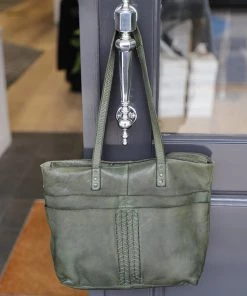 Modapelle Vintage Leather Large Tote | Olive | ML43