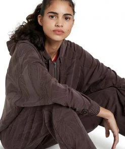 Desigual Clothing Hooded Zip Sweater | Brown D12 17 Desigual Clothing Hooded Zip Sweater | Brown D12