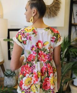 Naudic Clothing Polo Top | Fiesta Print | White | ND1s 15 Naudic Clothing Polo Top | Fiesta Print | White | ND1s