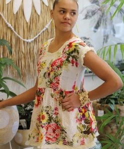 Naudic Clothing Polo Top | Fiesta Print | White | ND1s 11 Naudic Clothing Polo Top | Fiesta Print | White | ND1s