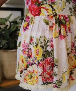 Naudic Clothing Polo Top | Fiesta Print | White | ND1s