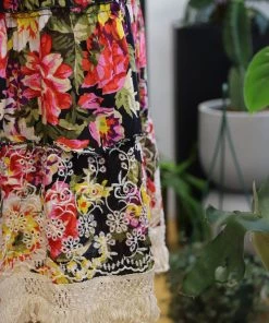 Naudic Dresses Sorento Long Dress | Black Fiesta | ND2s