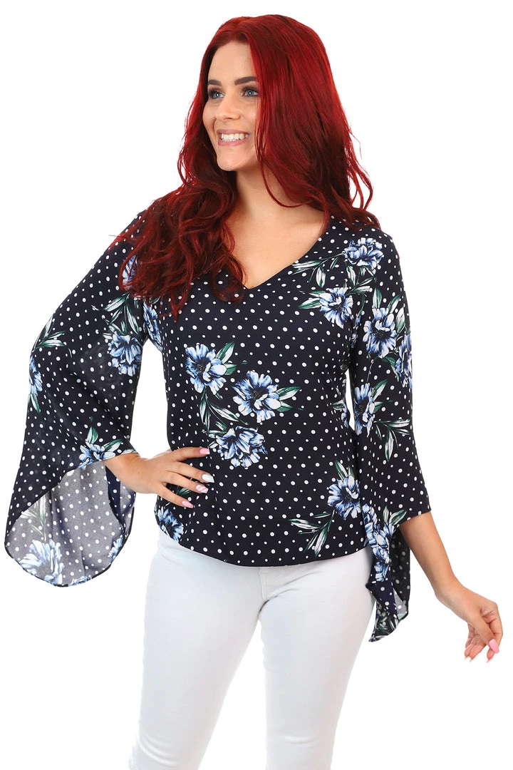 Joseph Ribkoff Navy Blooms Blouse - Navy Floral 2 Joseph Ribkoff Navy Blooms Blouse - Navy Floral