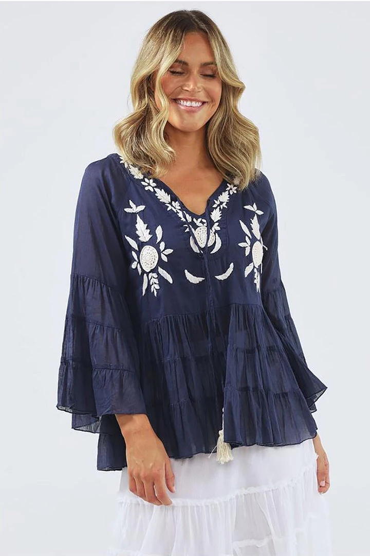 Holiday Jamaica Top | Navy | H10 Tops 1 Holiday Jamaica Top | Navy | H10 Tops