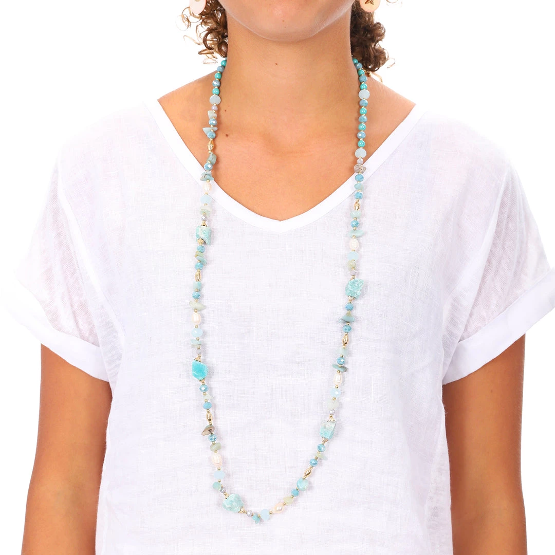 Stellar Rose Blue Quartz Necklace Jewellery 1 Stellar Rose Blue Quartz Necklace Jewellery