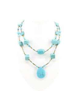 Turquoise Howlite Necklace - Elfy - ELF1