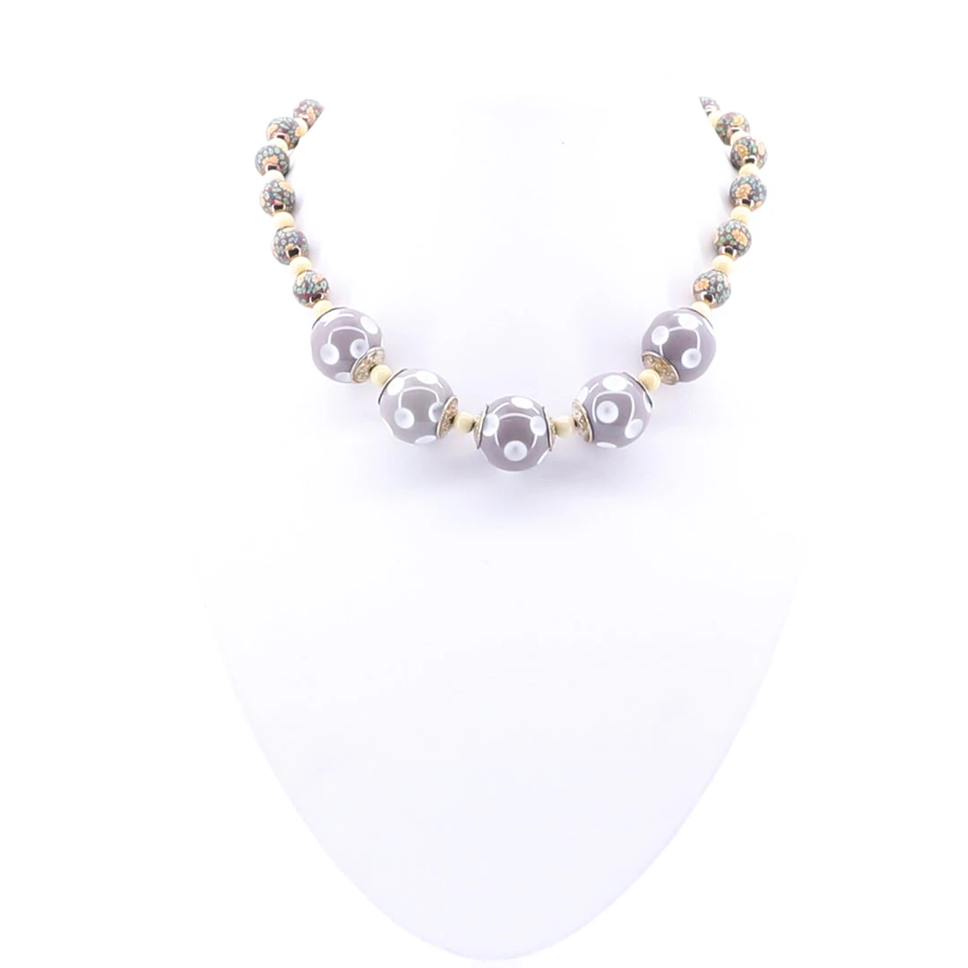 Queen Bead Jewellery Grey Lady Bug Necklace 1 Queen Bead Jewellery Grey Lady Bug Necklace