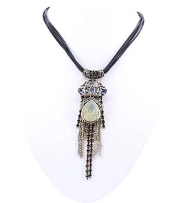 Stellar Rose Lime Cordial Jewel Necklace