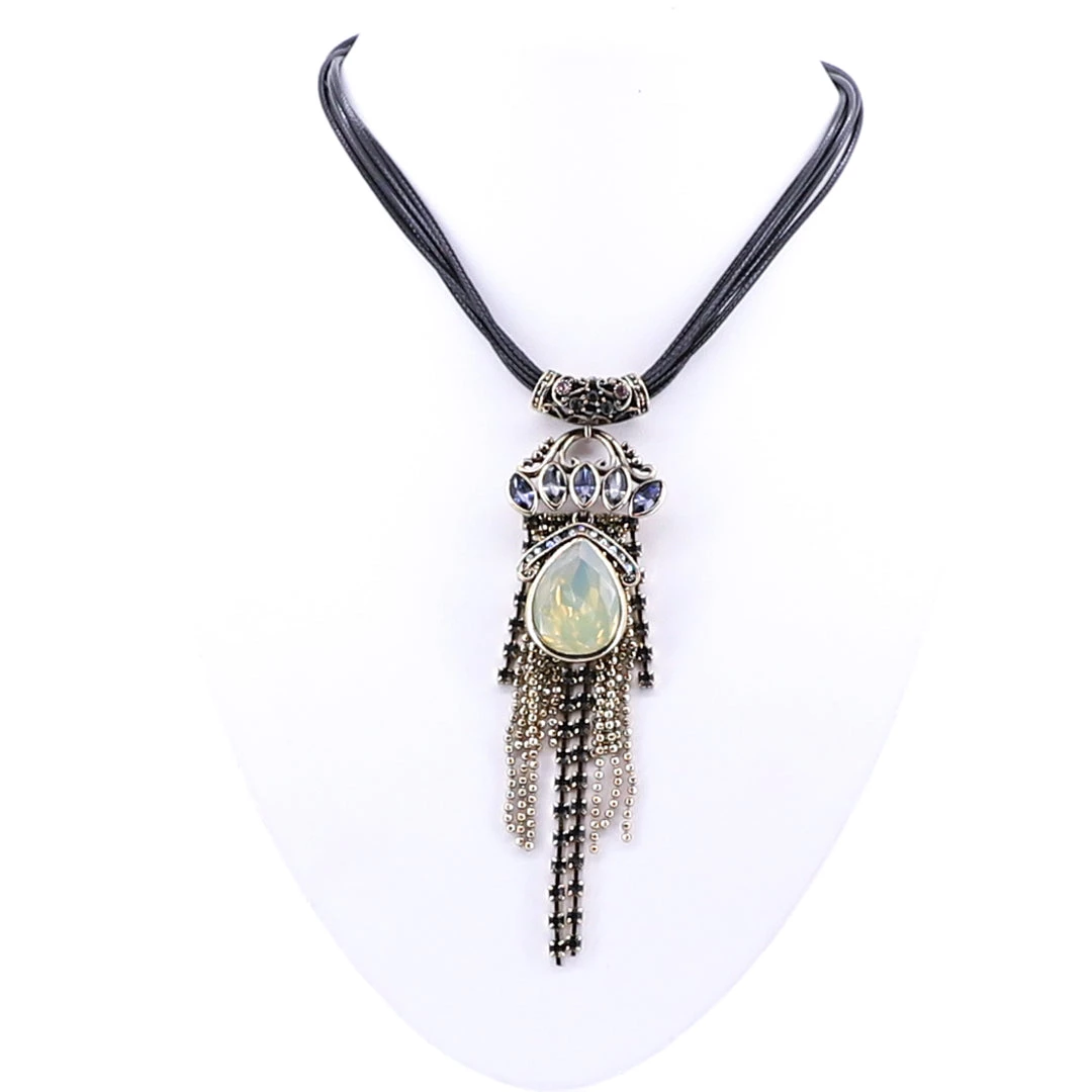 Stellar Rose Lime Cordial Jewel Necklace 1 Stellar Rose Lime Cordial Jewel Necklace