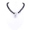 Touche' Elena Black Beaded Necklace Jewellery