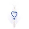 Hummingbird White Waterfall Heart Necklace - Blue Jewellery