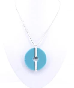 Stellar Rose Jewellery Blue Disc Necklace