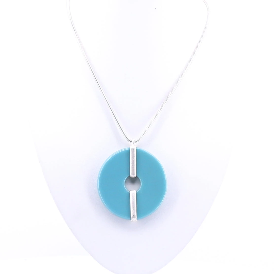 Stellar Rose Jewellery Blue Disc Necklace 1 Stellar Rose Jewellery Blue Disc Necklace