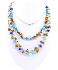 Stellar Rose Gold & Ocean Necklace Jewellery