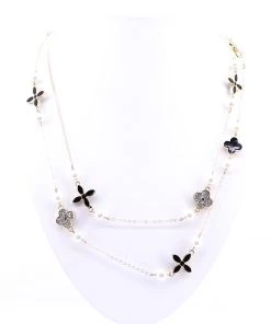 Stellar Rose Sparkle Or Black Necklace Jewellery
