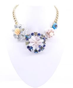 Stellar Rose Jewellery Large Floral Chain - Blue