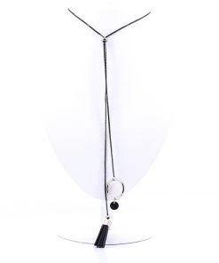 Stellar Rose Tassel & Hoops Necklace