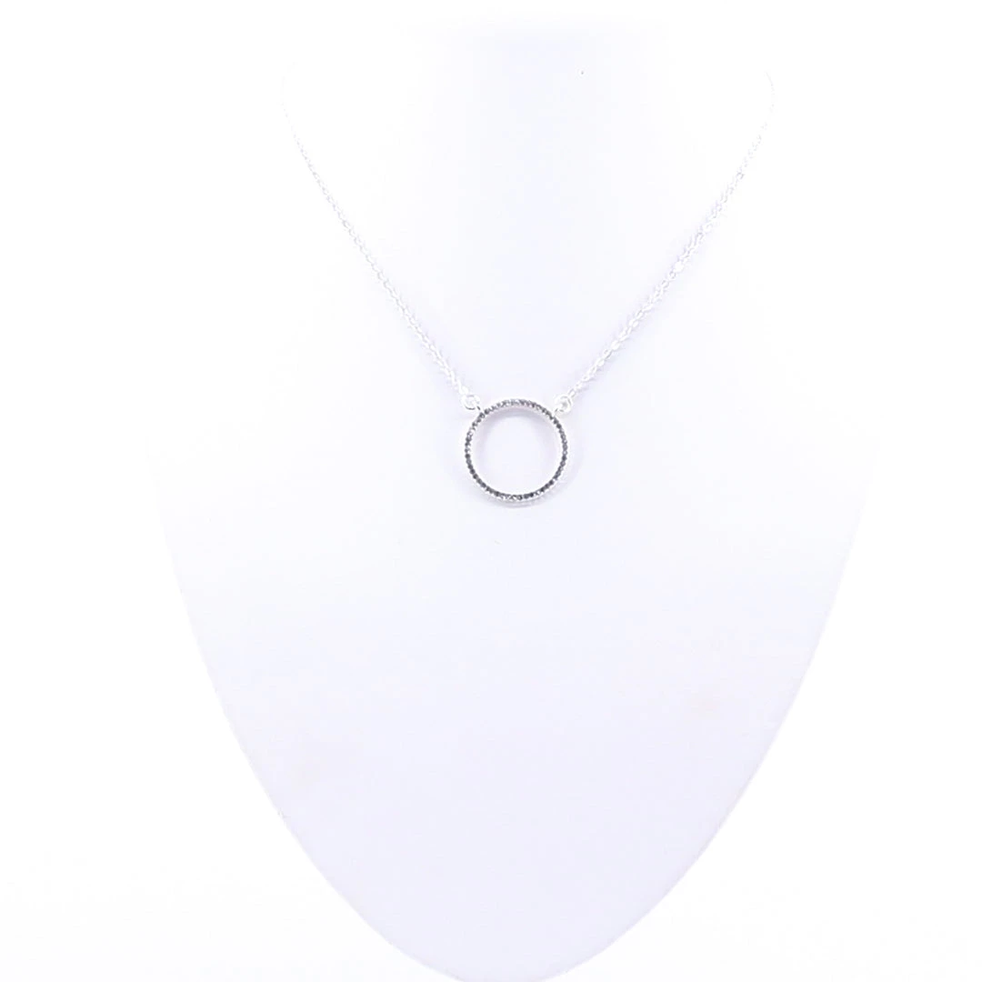 Super Amazing Silver Bling Hoop Necklace 1 Super Amazing Silver Bling Hoop Necklace