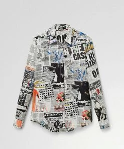 Desigual Newspaper Blouse | DG43 Clothing