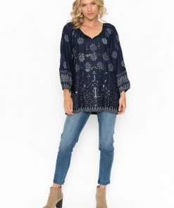 Escape By OQ Nia Tunic | Navy | EP3 Clothing